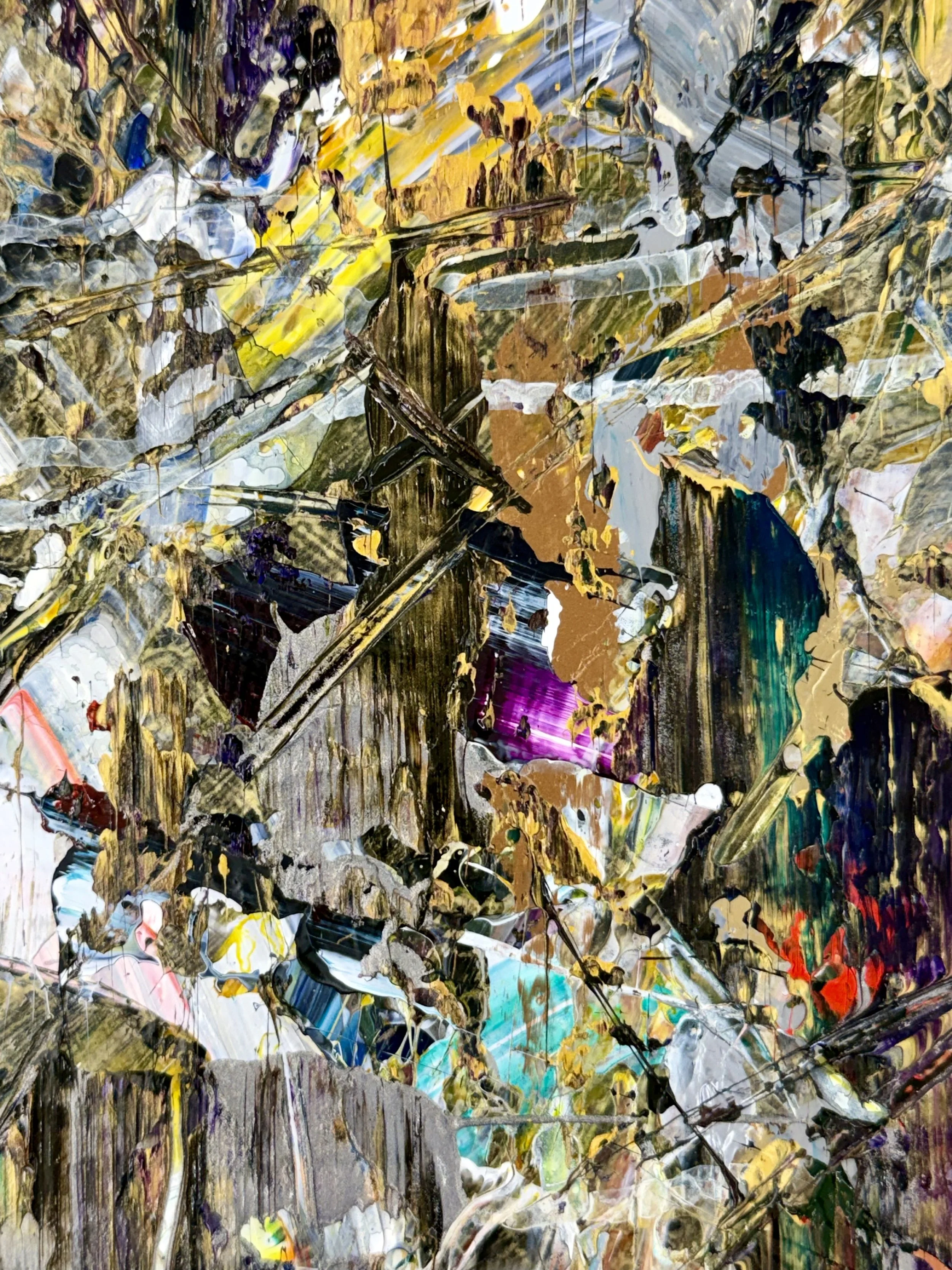 Holy Moment, 2026, acrylic on linen, 65x60 inches detail 