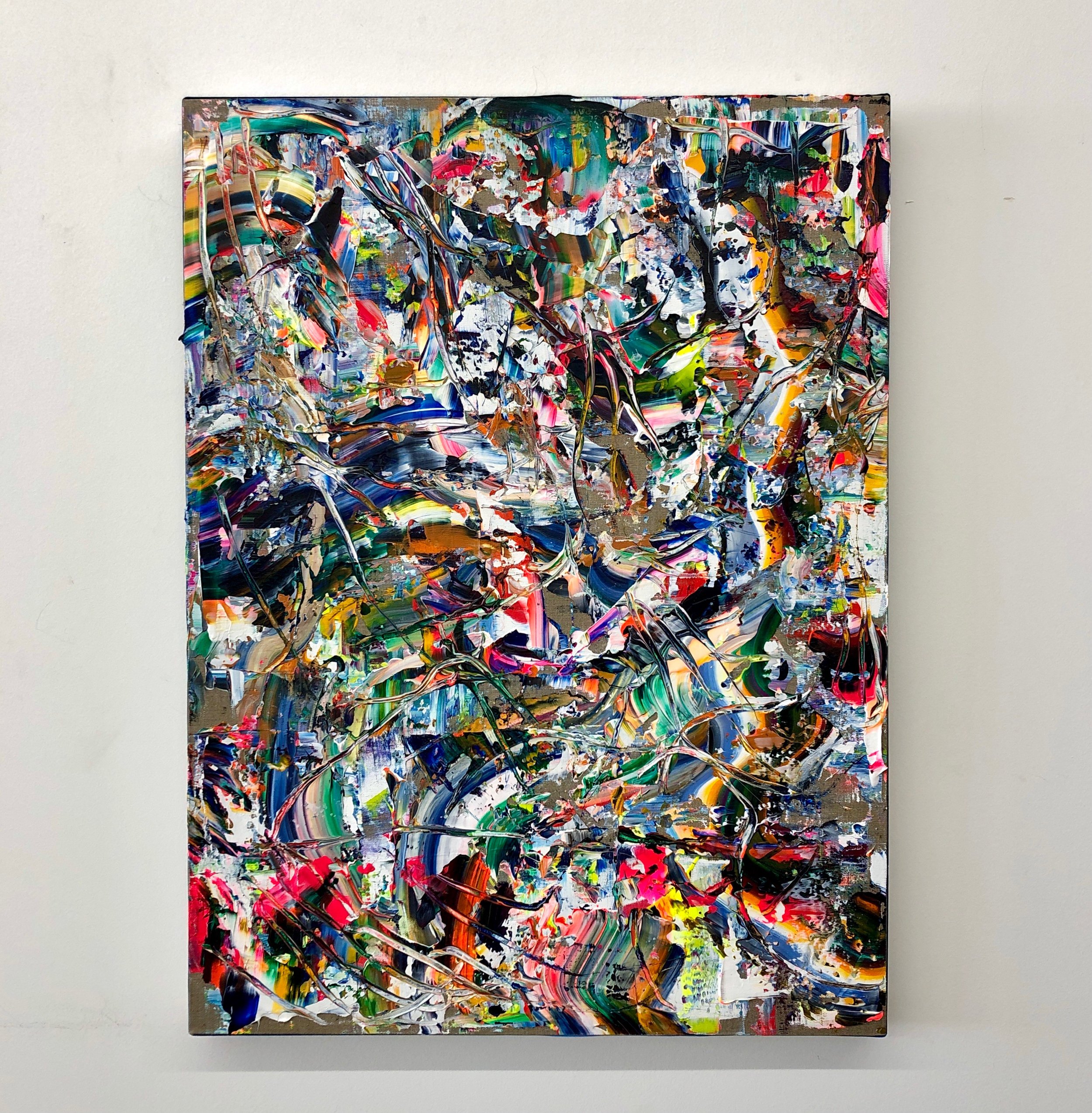 Cosmic Coincidence, 2021, acrylic on linen, 32x24 inches