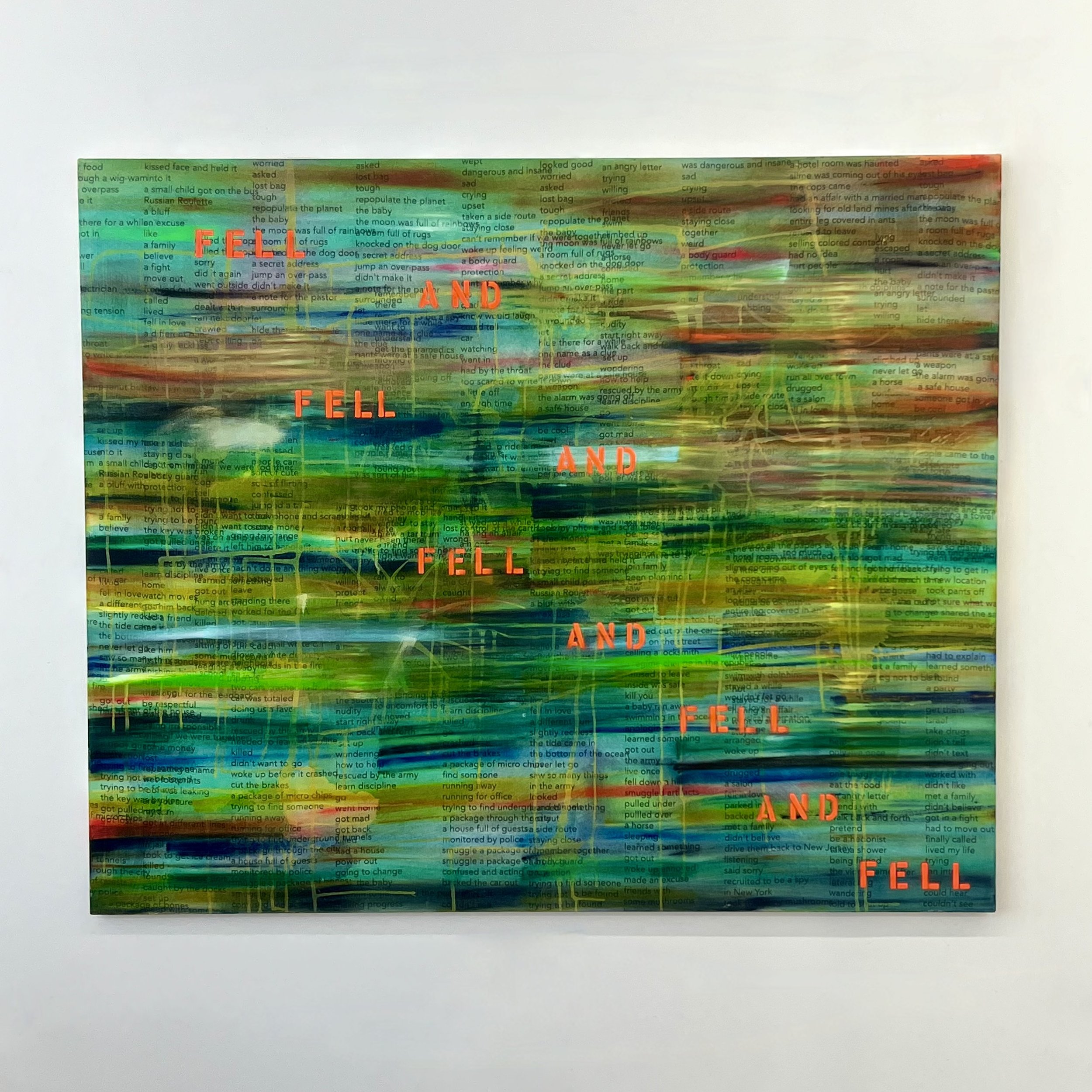 Fell in love, 2024, acrylic on canvas, 54x57 inches 