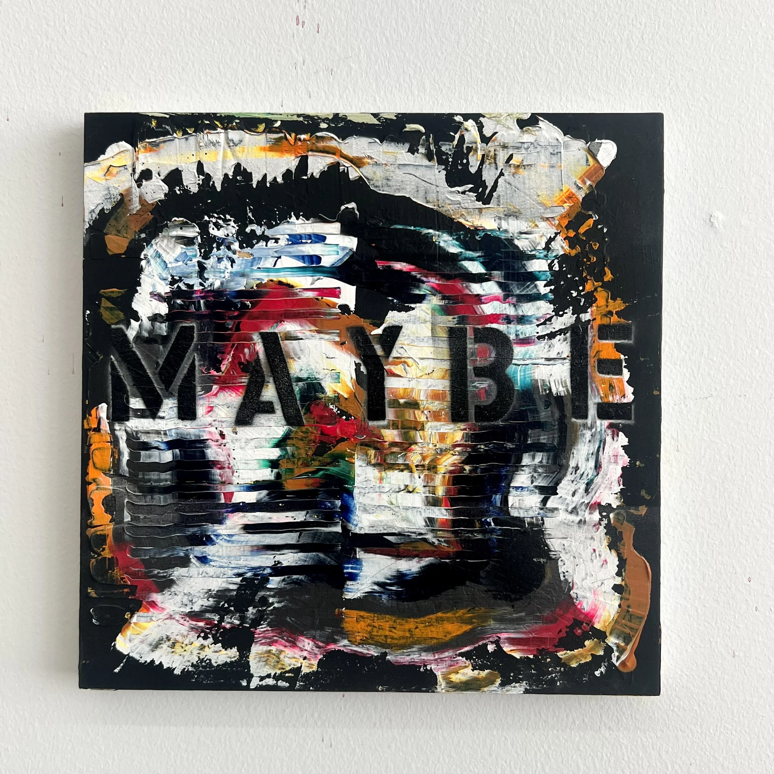 Tick Tick Tick, 2022, acrylic on panel, 12x12 inches