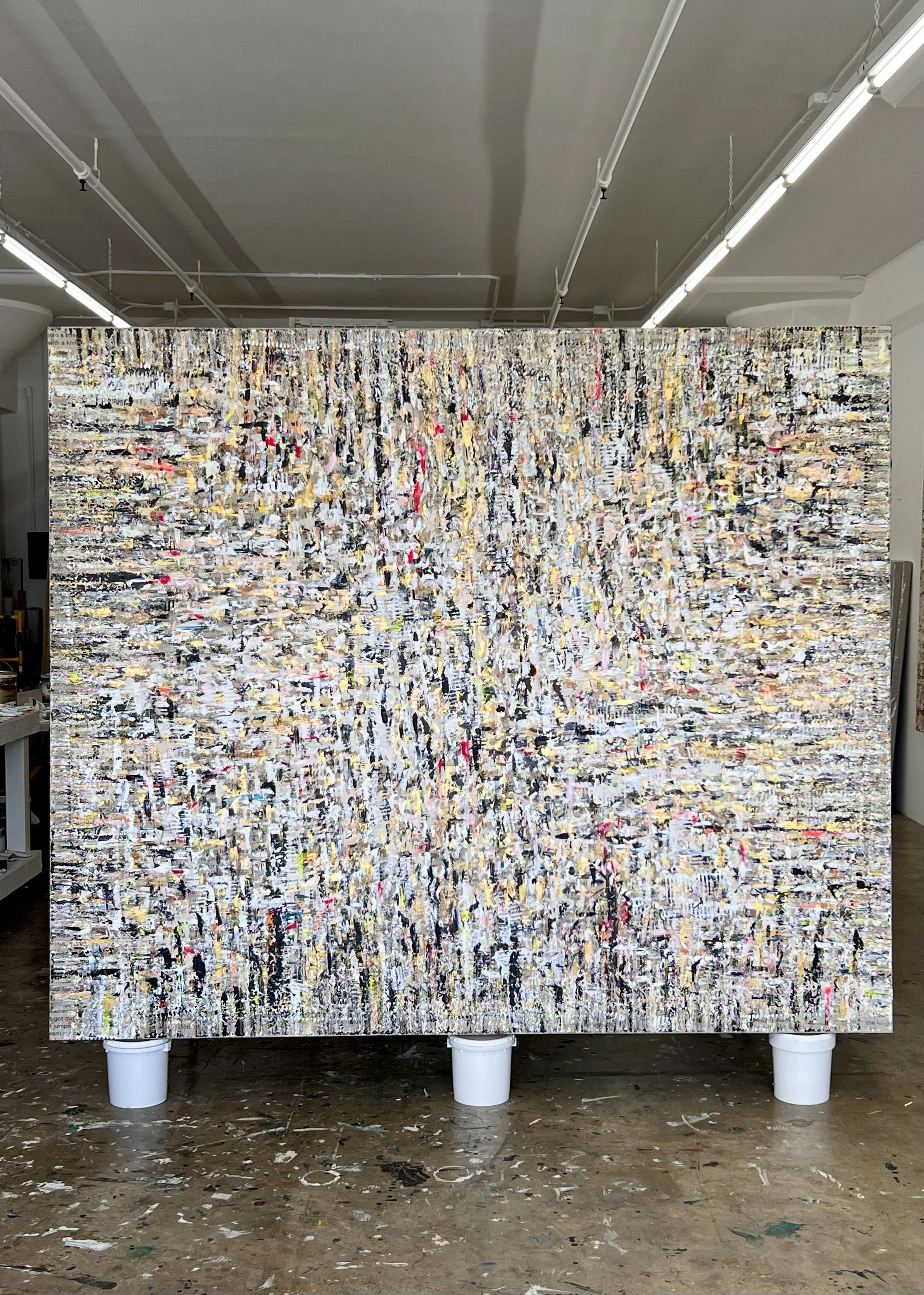 A World in Motion, 2025, acrylic  and ink on linen, 80x95 inches