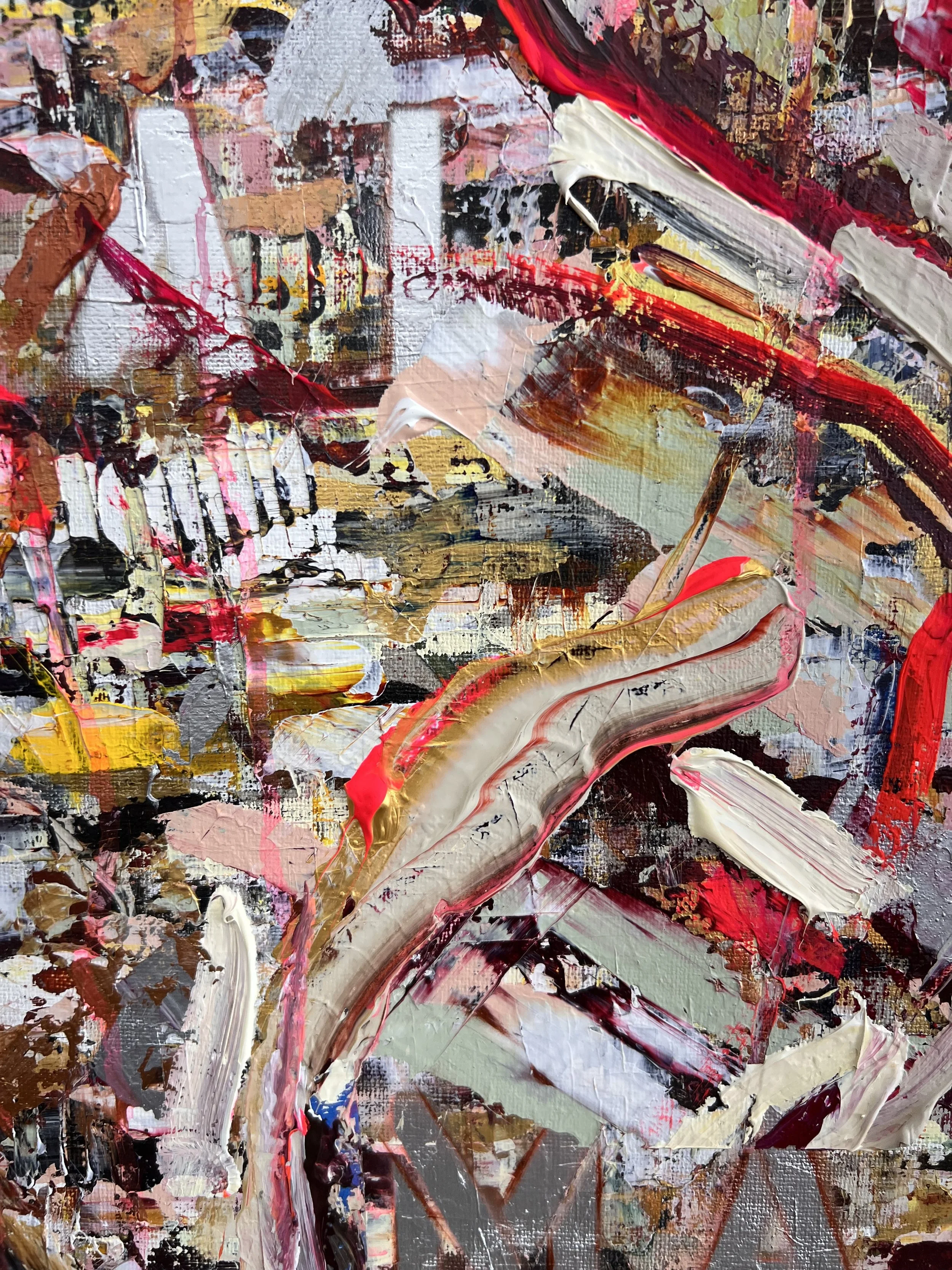 Viva, 2026, acrylic on linen, 60x44 inches detail *From the 'women are into' series 