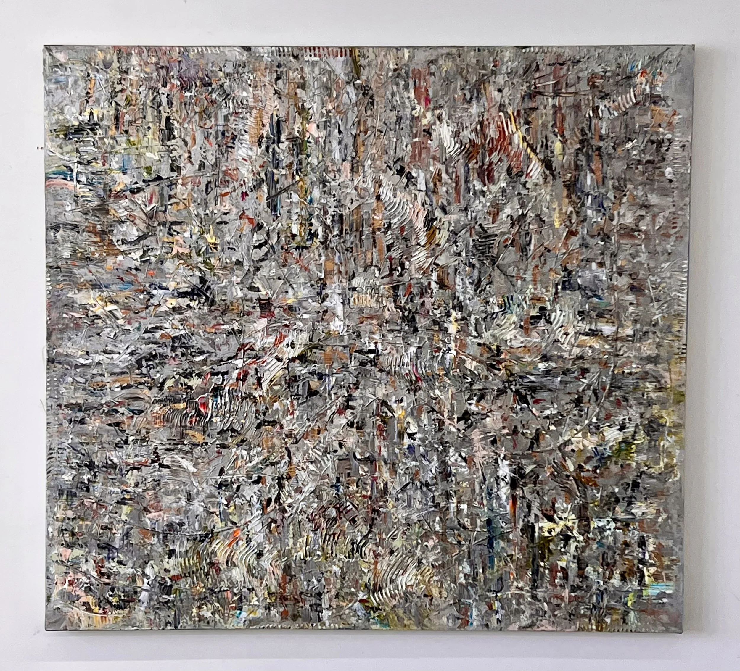 In Search of Solace, 2025, acrylic on linen, 60x 65.5 inches