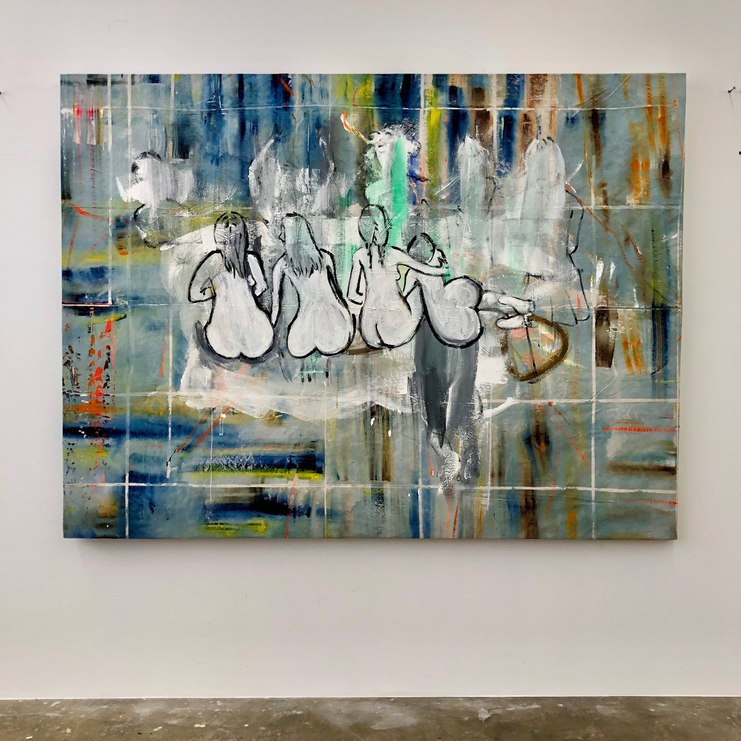 Toil & Trouble, 2020, acrylic on canvas, 60x80 inches