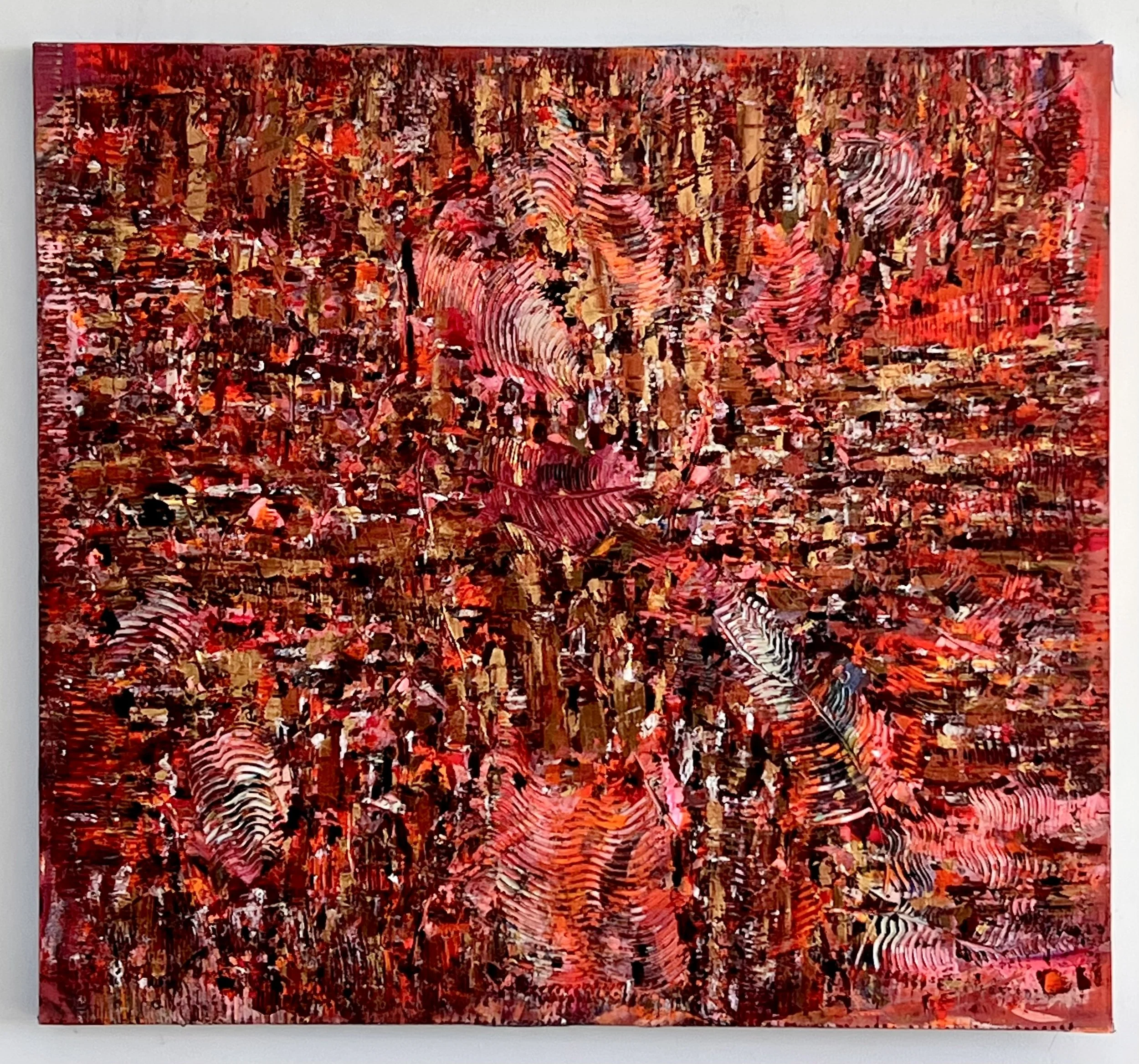 Woman's Work, 2025, acrylic on linen, 50x 54 inches