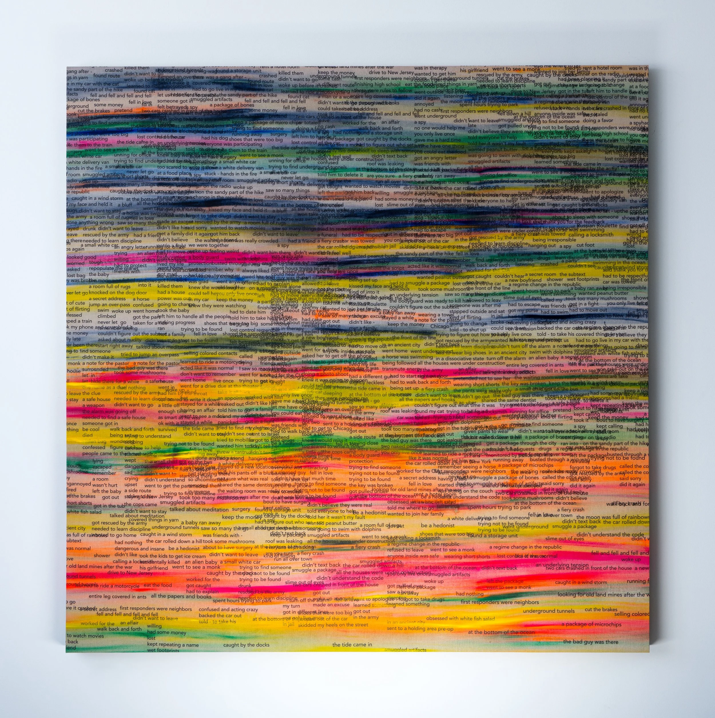 The Known Shore, 2022, acrylic  and ink on linen, 80x80 inches