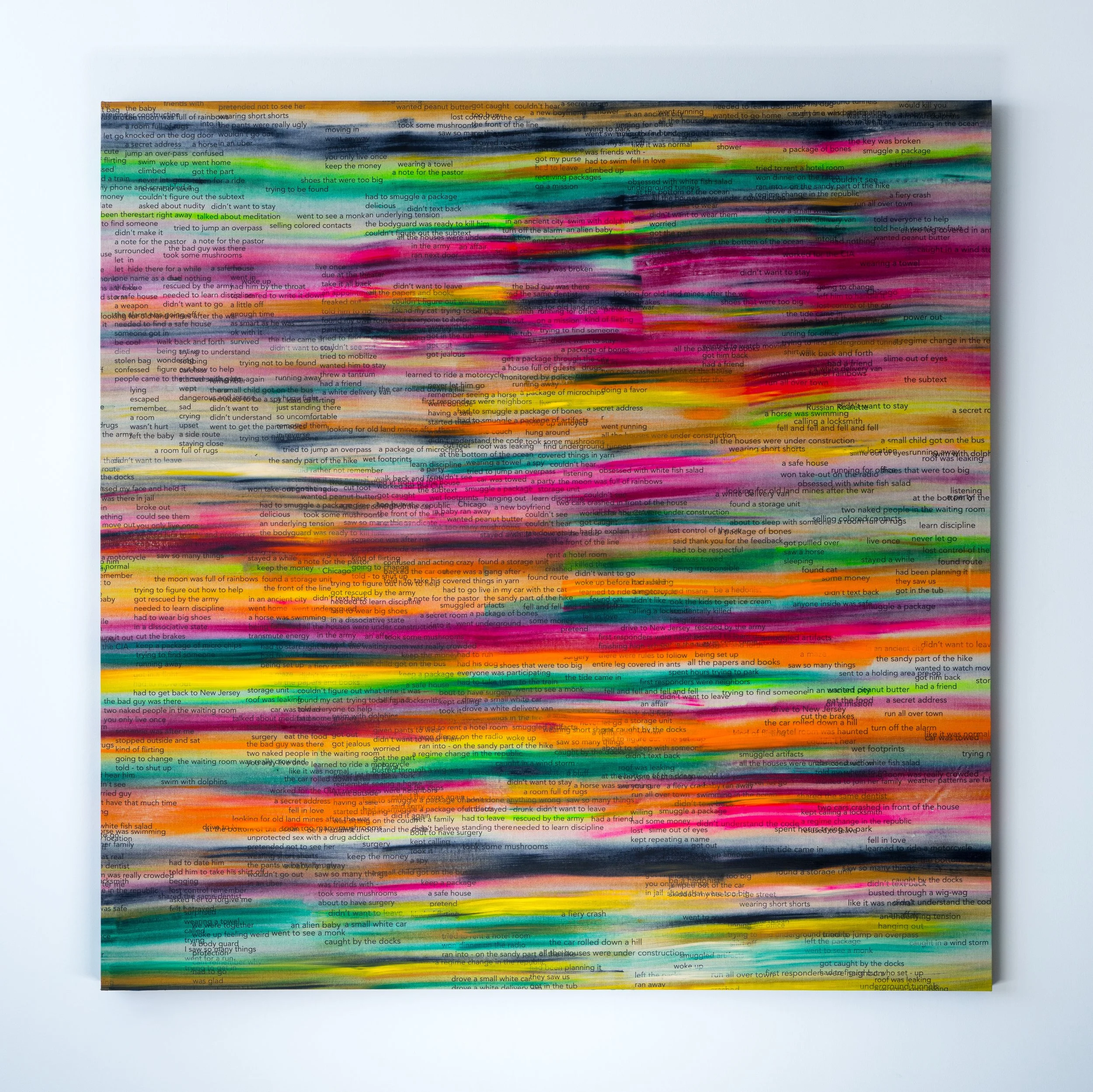 Divination, 2022, acrylic and ink on linen, 80x80 inches
