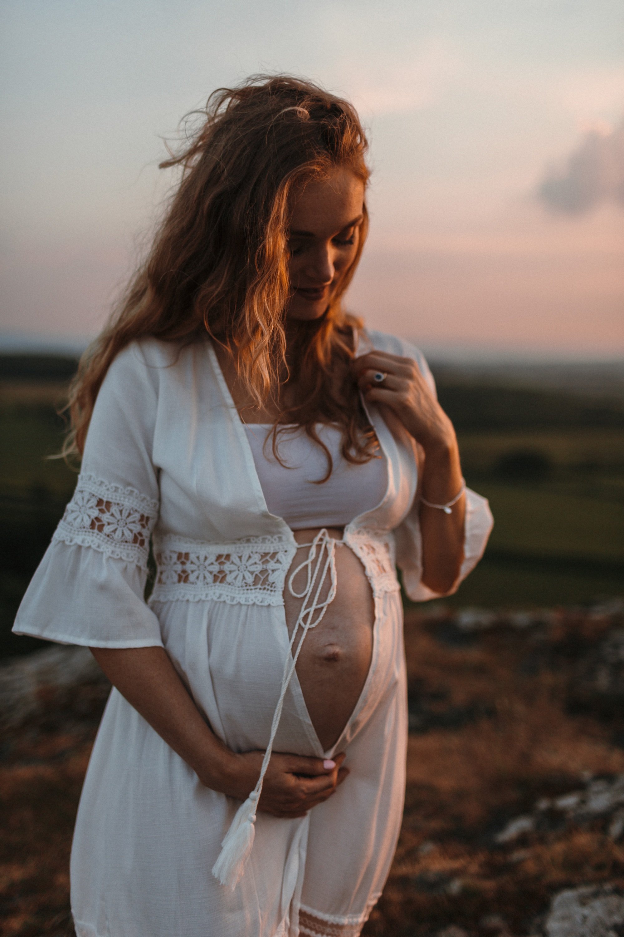 Motherhood Photography in Devon_Sunset maternity photo shoot on Dartmoor_Freckle Photography_006.jpg