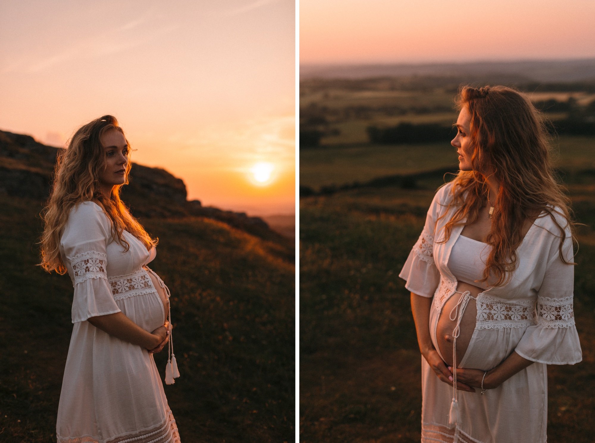 Motherhood Photography in Devon_Sunset maternity photo shoot on Dartmoor_Freckle Photography_014.jpg
