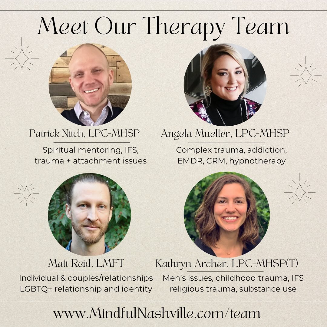 This is our therapy team! Look at those purty faces. Drop us a line if you&rsquo;d like to connect! Www.mindfulnashville.com/contact