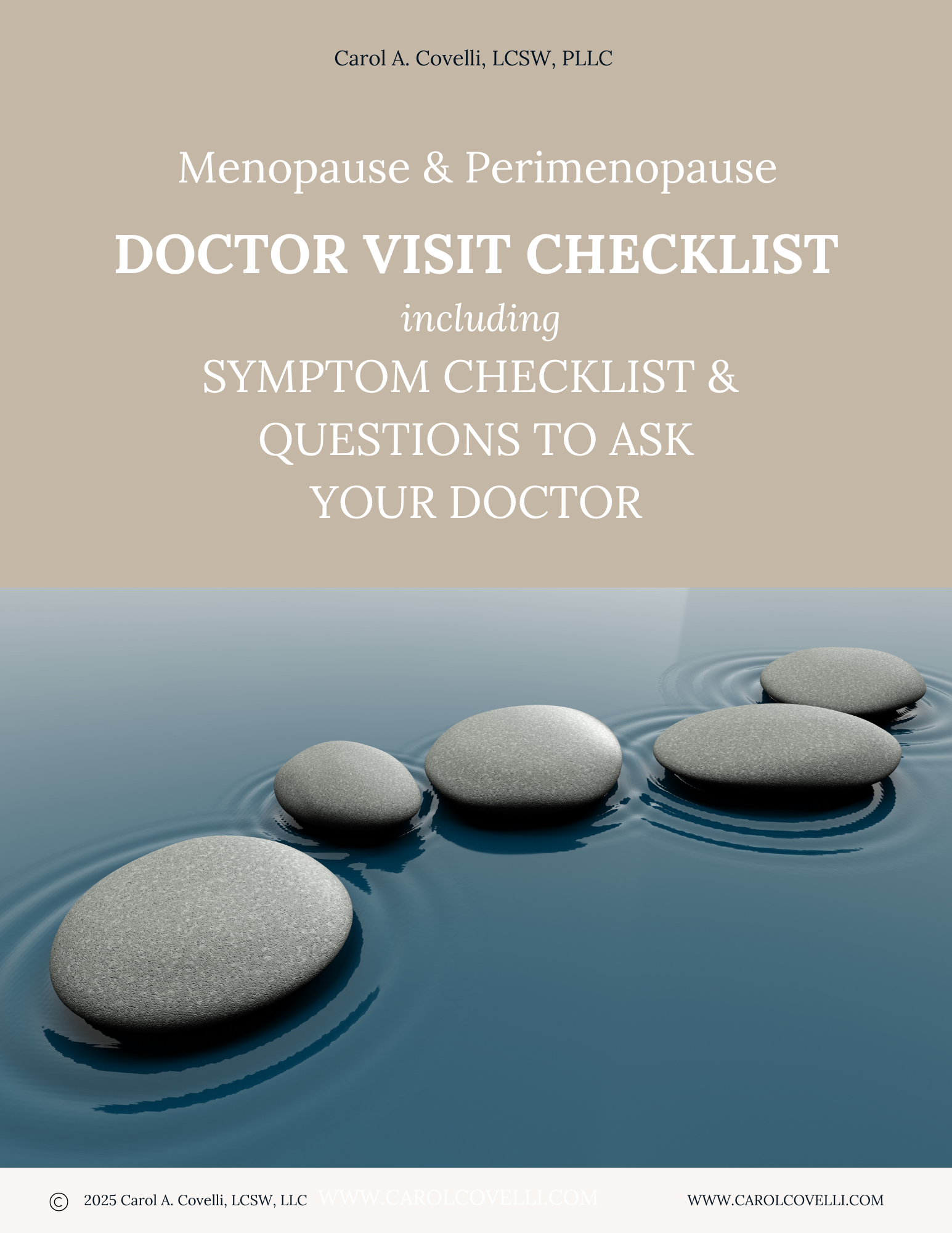 Menopause and Perimenopause Doctor Visit Checklist with symptom tracker and questions for your physician