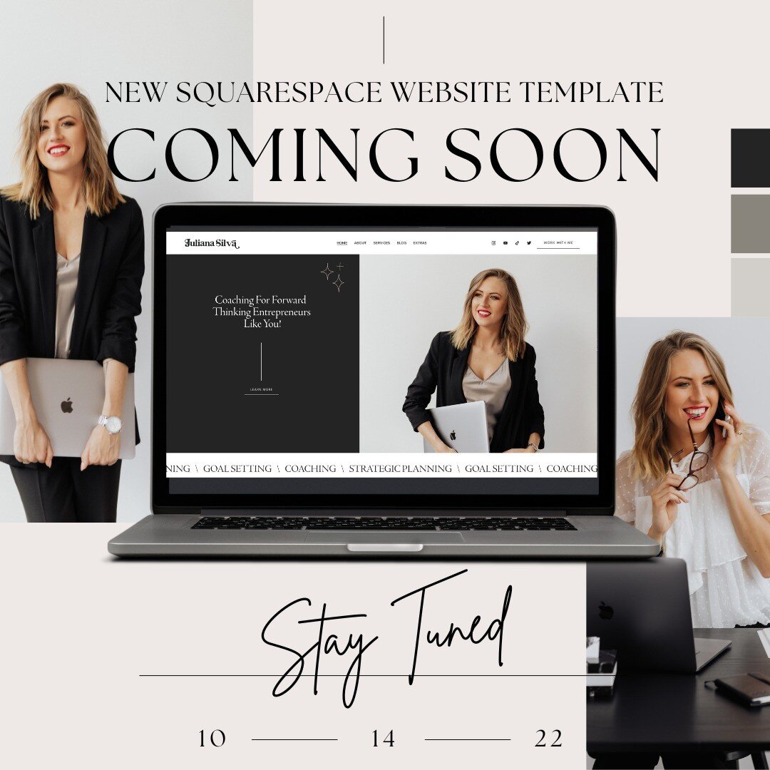 On Friday, I will be launching a new Squarespace template in my shop. The Juliana template is for you if you are a business coach, consultant, online educator, blogger, or any other type of service-based business. 🙌

Look out for the Juliana Templat