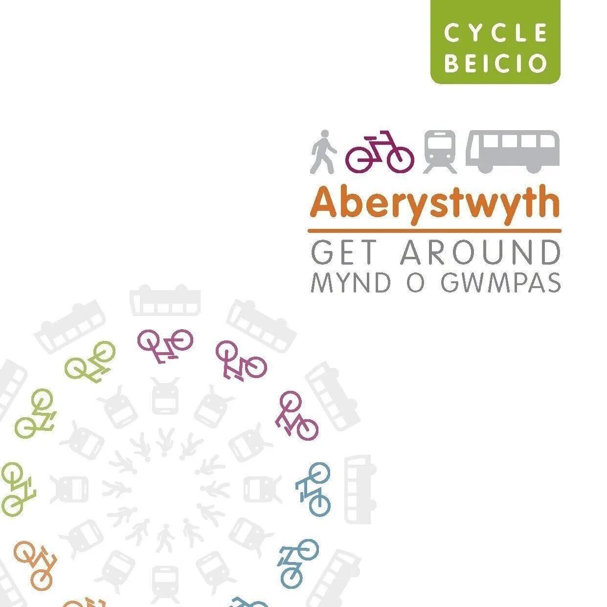 Aberystwyth Cycle Guide - getting started with cycling in and around town. For TRACC/Welsh Assembly Government, working with Kate Hamer Design