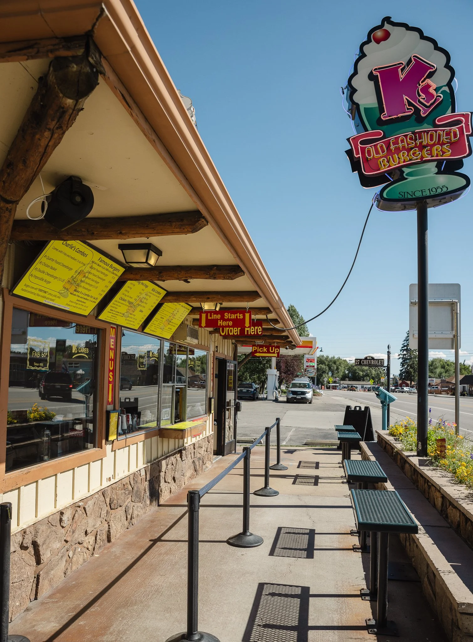 Old fashioned milkshakes and burgers at local burger joint