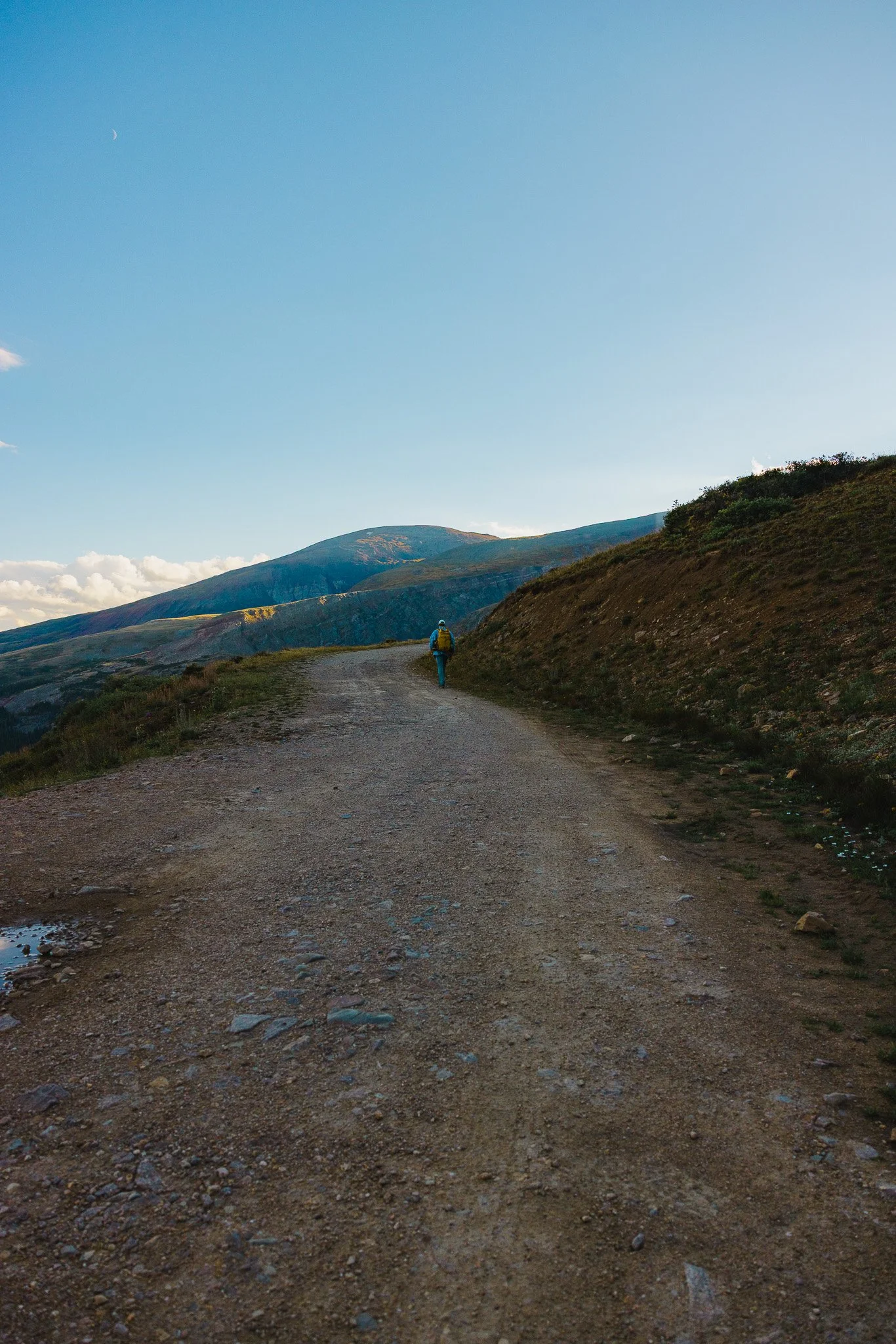 A service road for the trail up