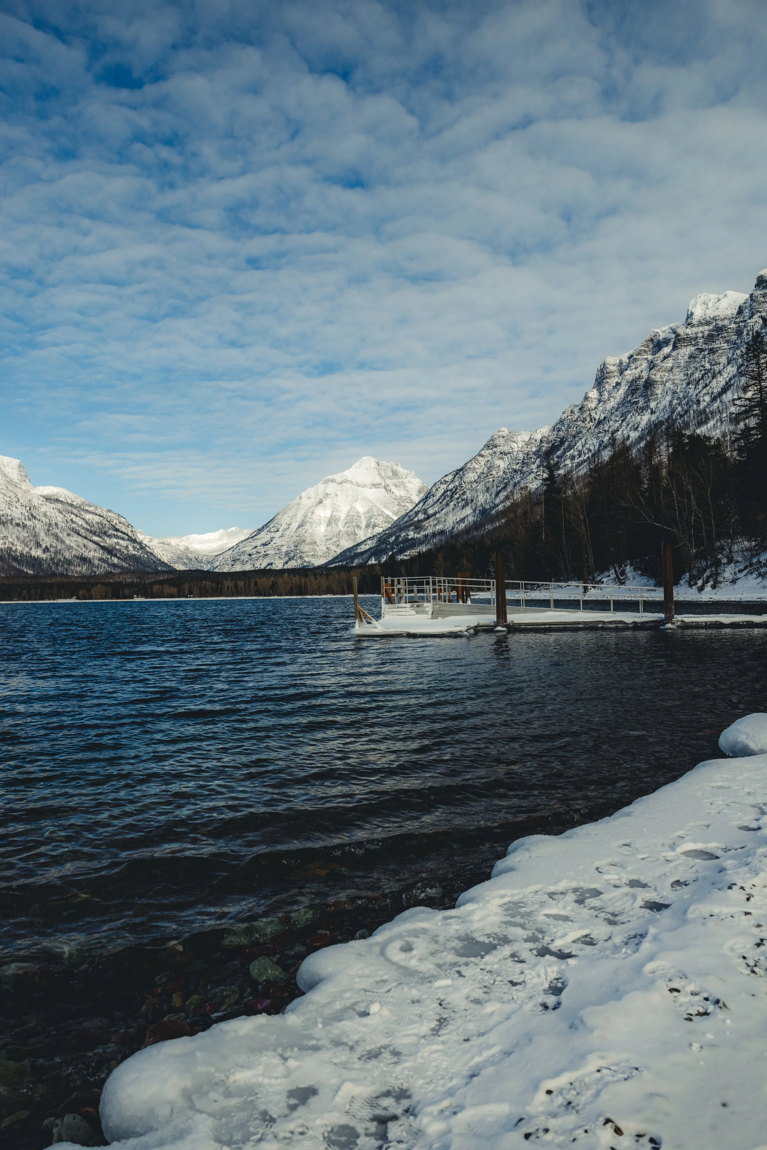 A scenic mountain backdrop at Glacier