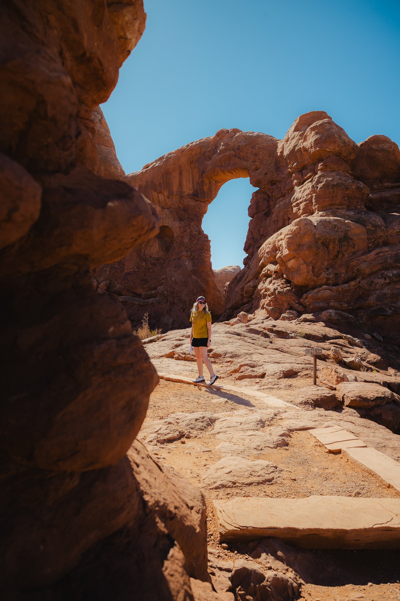 Walking around Turret Arch