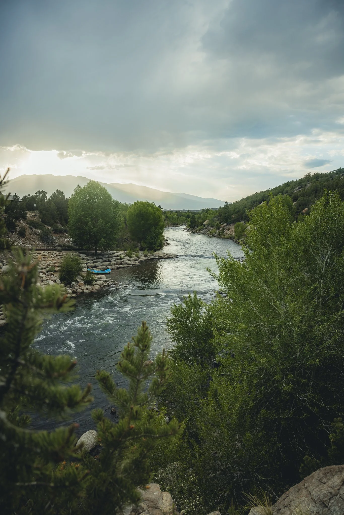 Scenic river walk close to downtown