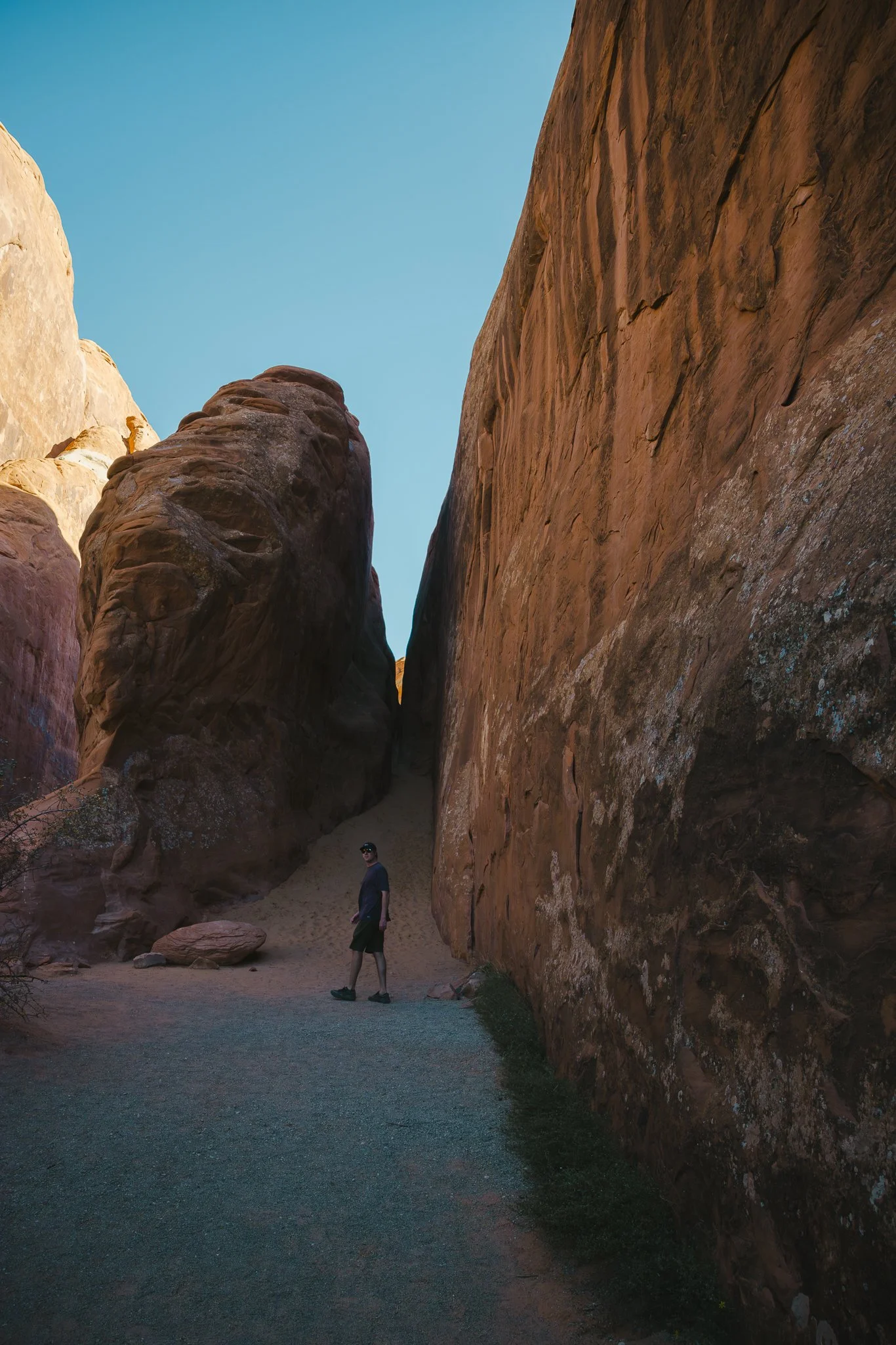 walking through the tunnel area