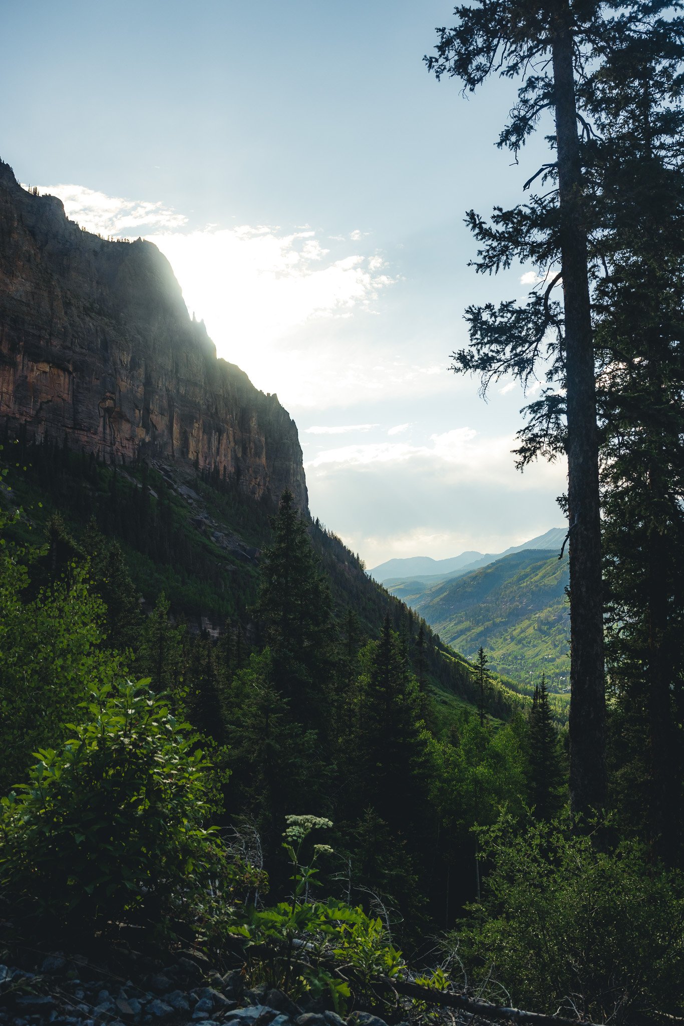 Views on the way down of the Valley