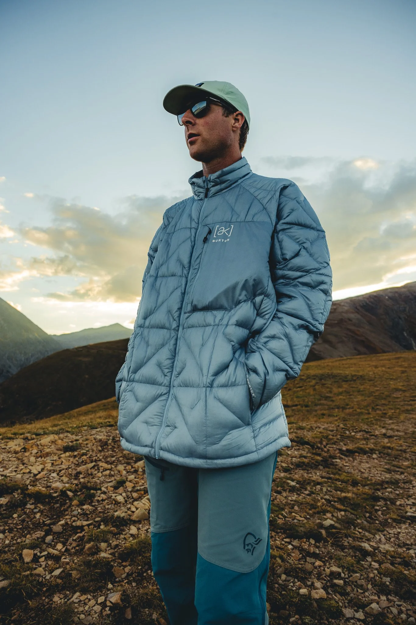 Wearing Norrona Hiking pants and a Burton Baker down jacket
