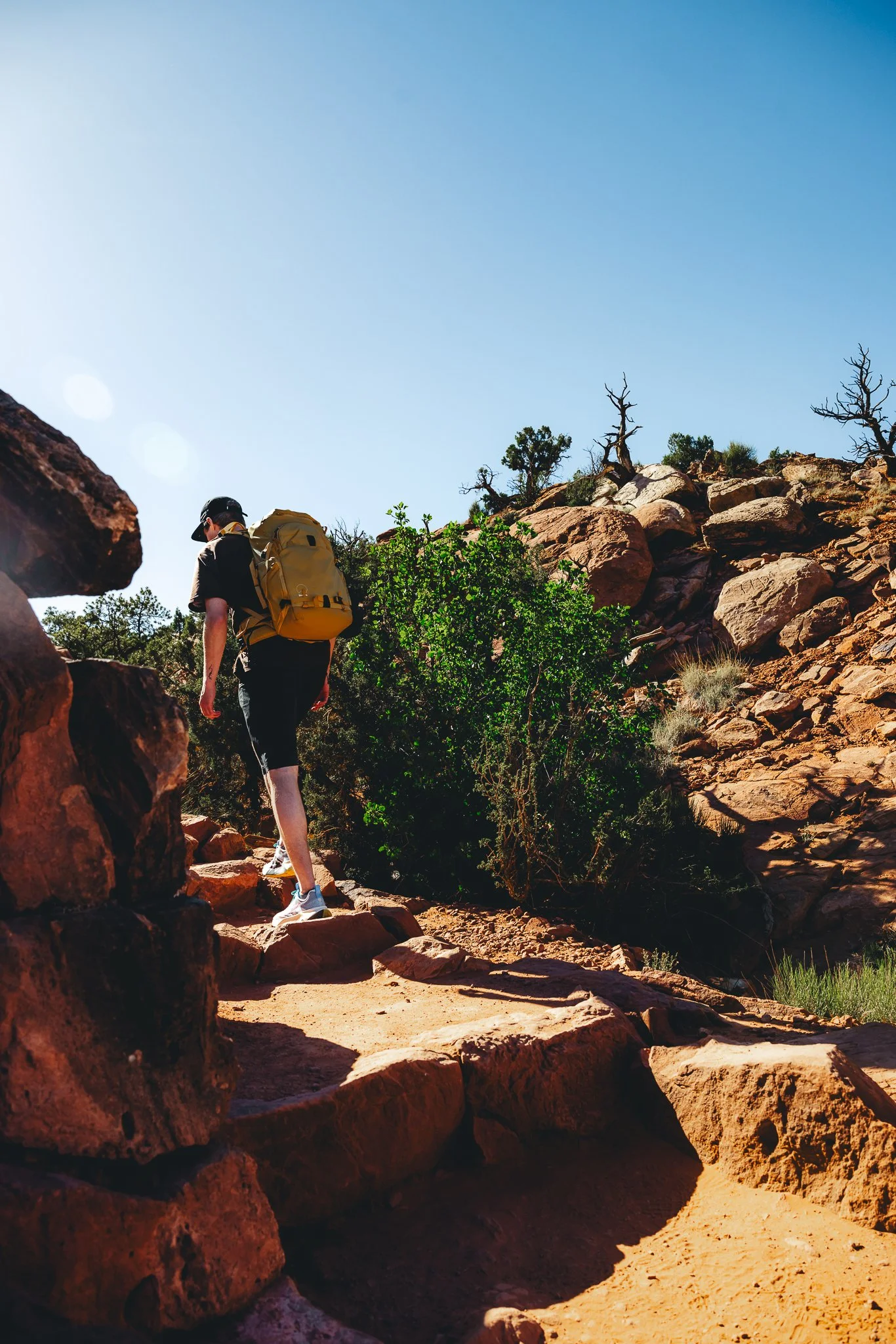 Hiking up in Nike trail shoes