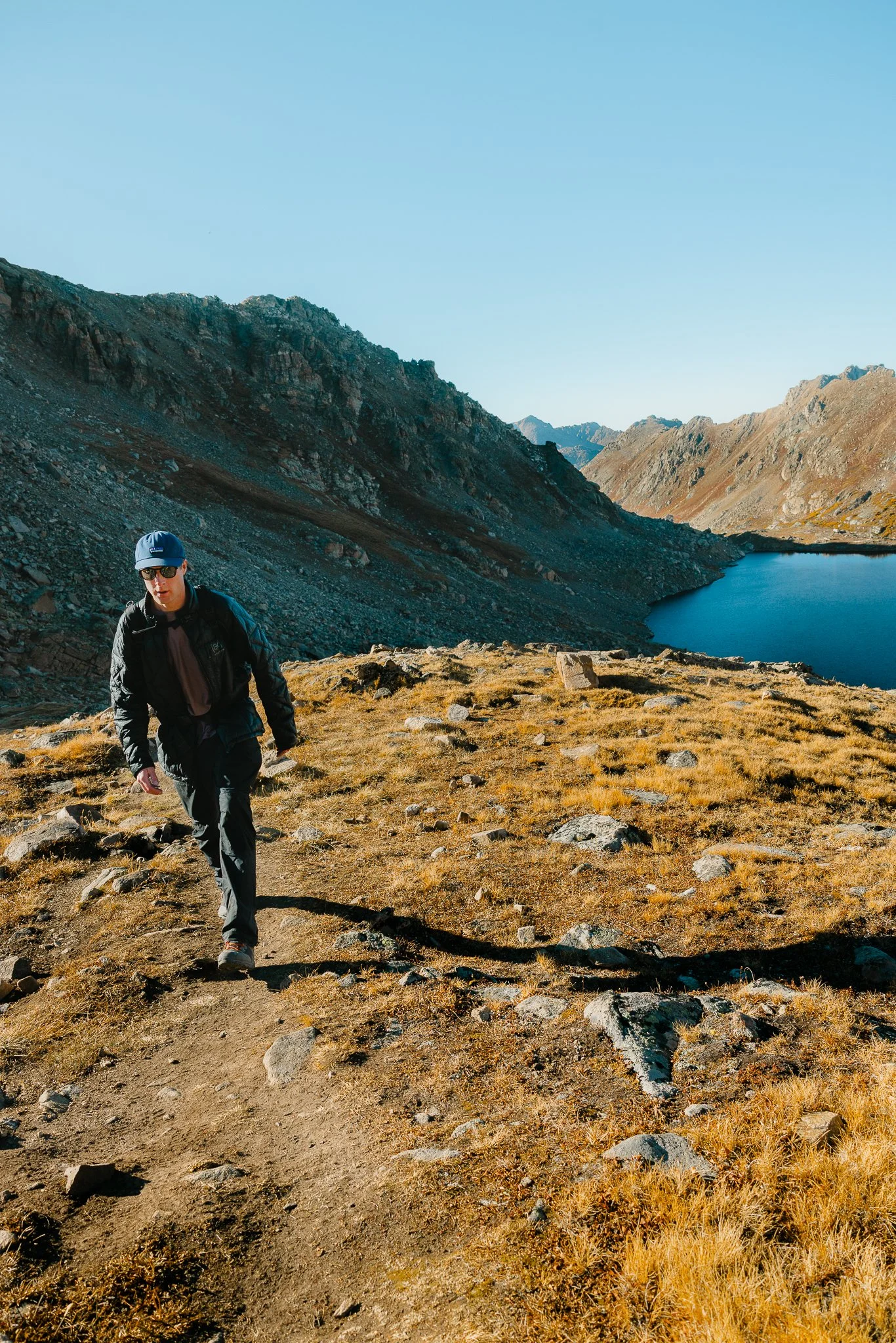 Good hiking footwear is needed to get down to the lake