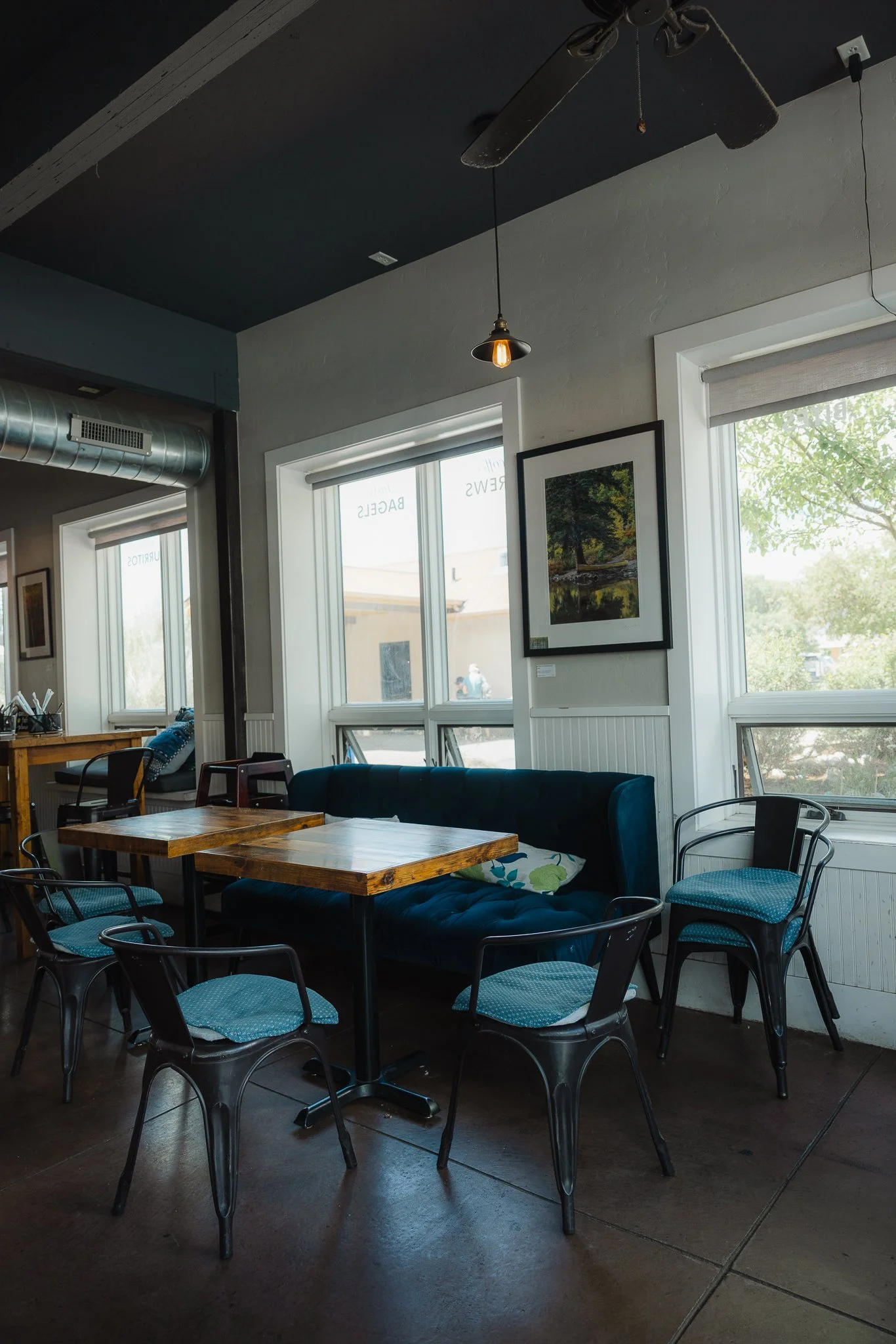 Smoothies and breakfast sandwiches served all day