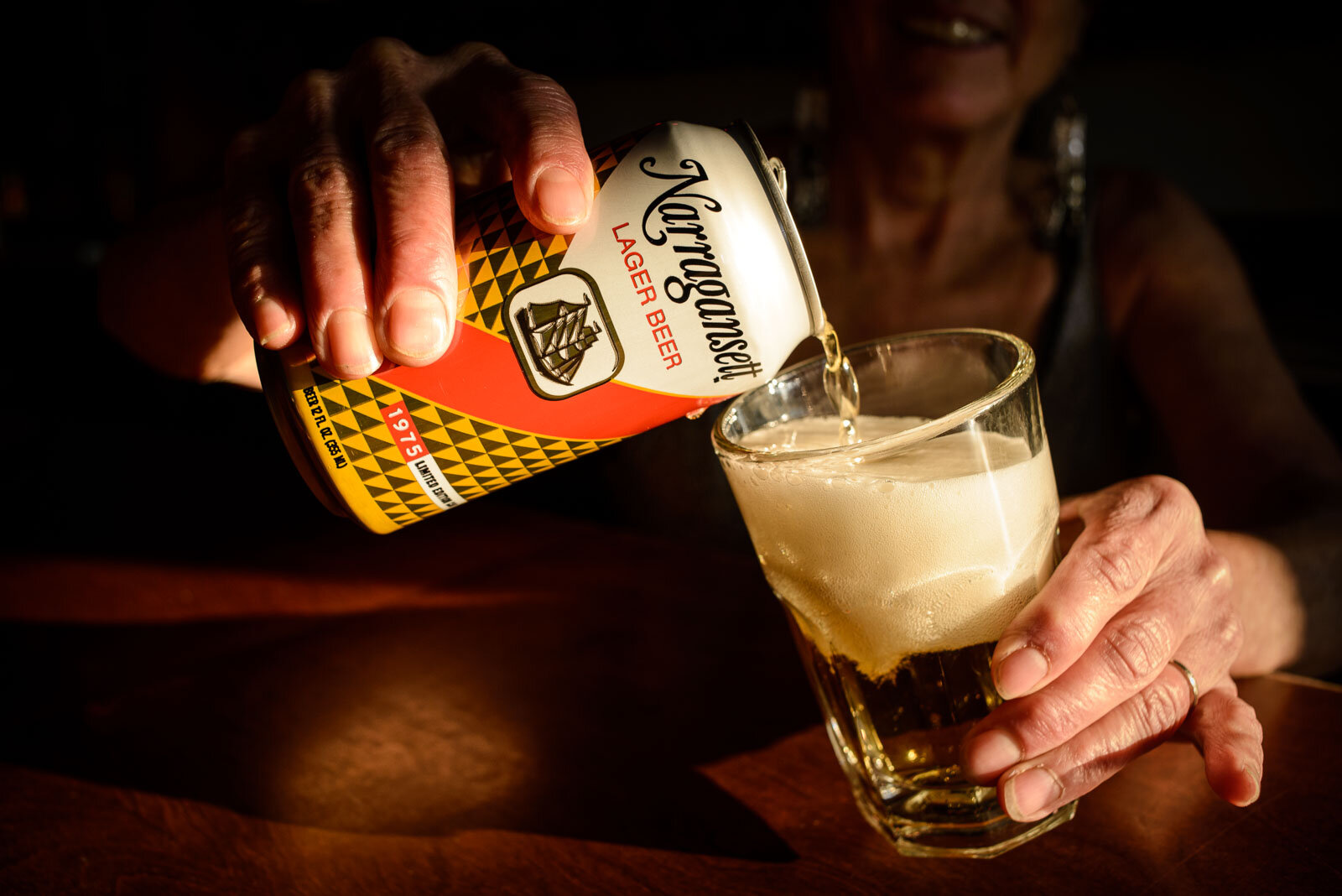  Narraganset beer at Sunny's bar  in Red Hook at  253 Conover St, Brooklyn, NY 11231.  photo by Stefano Giovannini 
