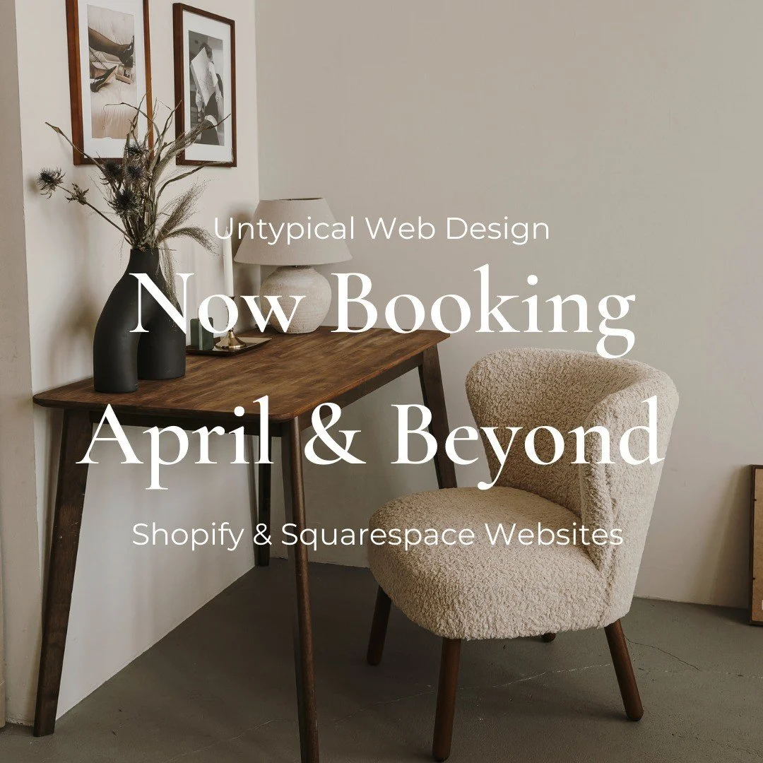 ✨ Get your website up and running before summer 2023! We're now taking bookings for Shopify and Squarespace projects starting in April and beyond ✨

Custom websites typically take at least 6 weeks to complete. 

Here's what the process looks like:

1