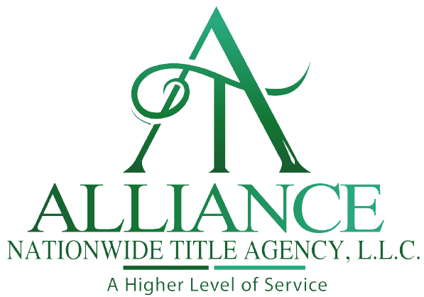 Logo of Alliance Nationwide Title Agency, LLC with the tagline 'A Higher Level of Service.'