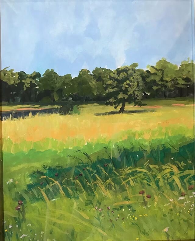  SOLD. 2019. 8x10 in. Gouache. Steelville Plein Air  