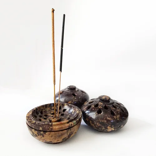 Burn Resin without Charcoal Brass Incense Burner — MOJAVE MOON APOTHECARY