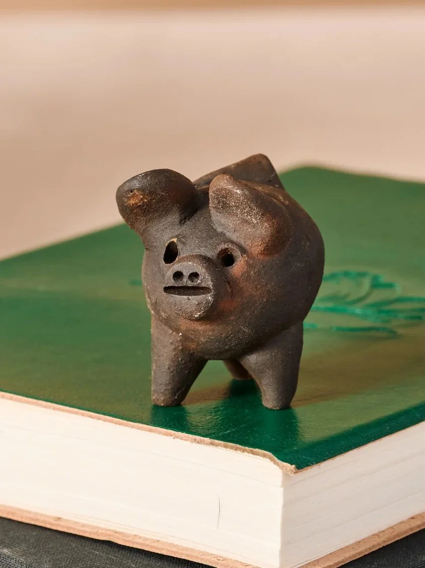 Terracotta Good Luck Pig Front - Chanchito