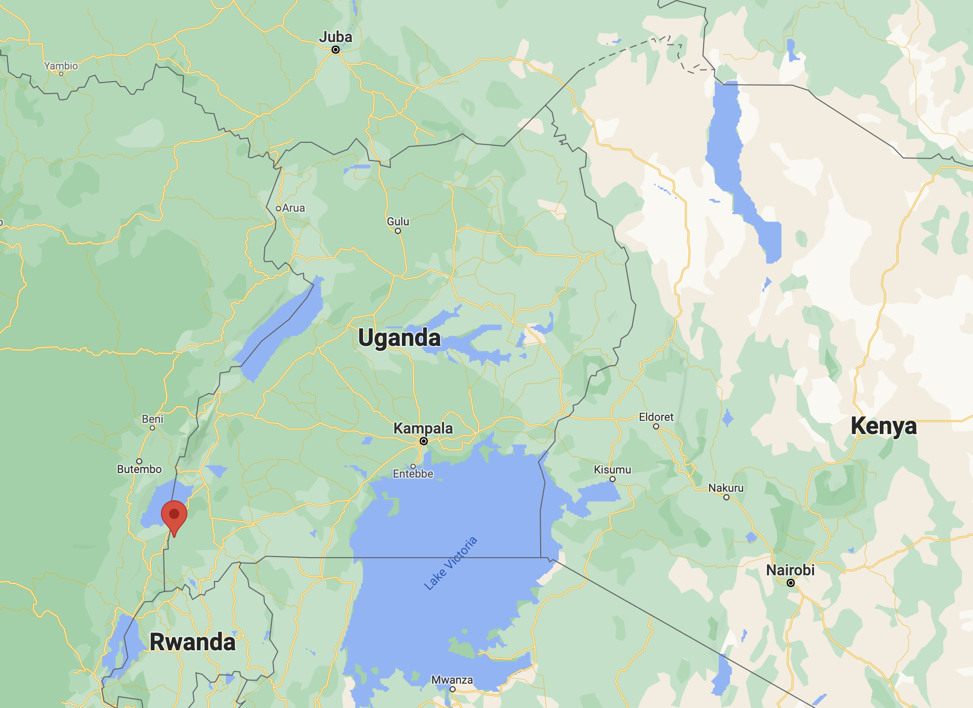 Map of Uganda