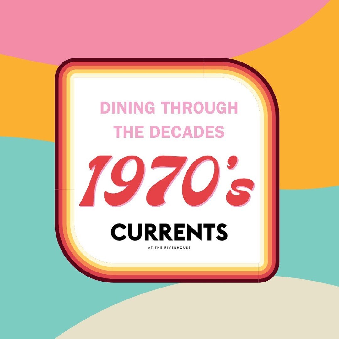 The Riverhouse is celebrating its 50th anniversary with a series of dinners inspired by each decade...and contributing 10% of ticket sales to KIDS Center!⁠
⁠
First up: the 1970s! This first dinner takes place Thursday, May 23 at Currents at The River
