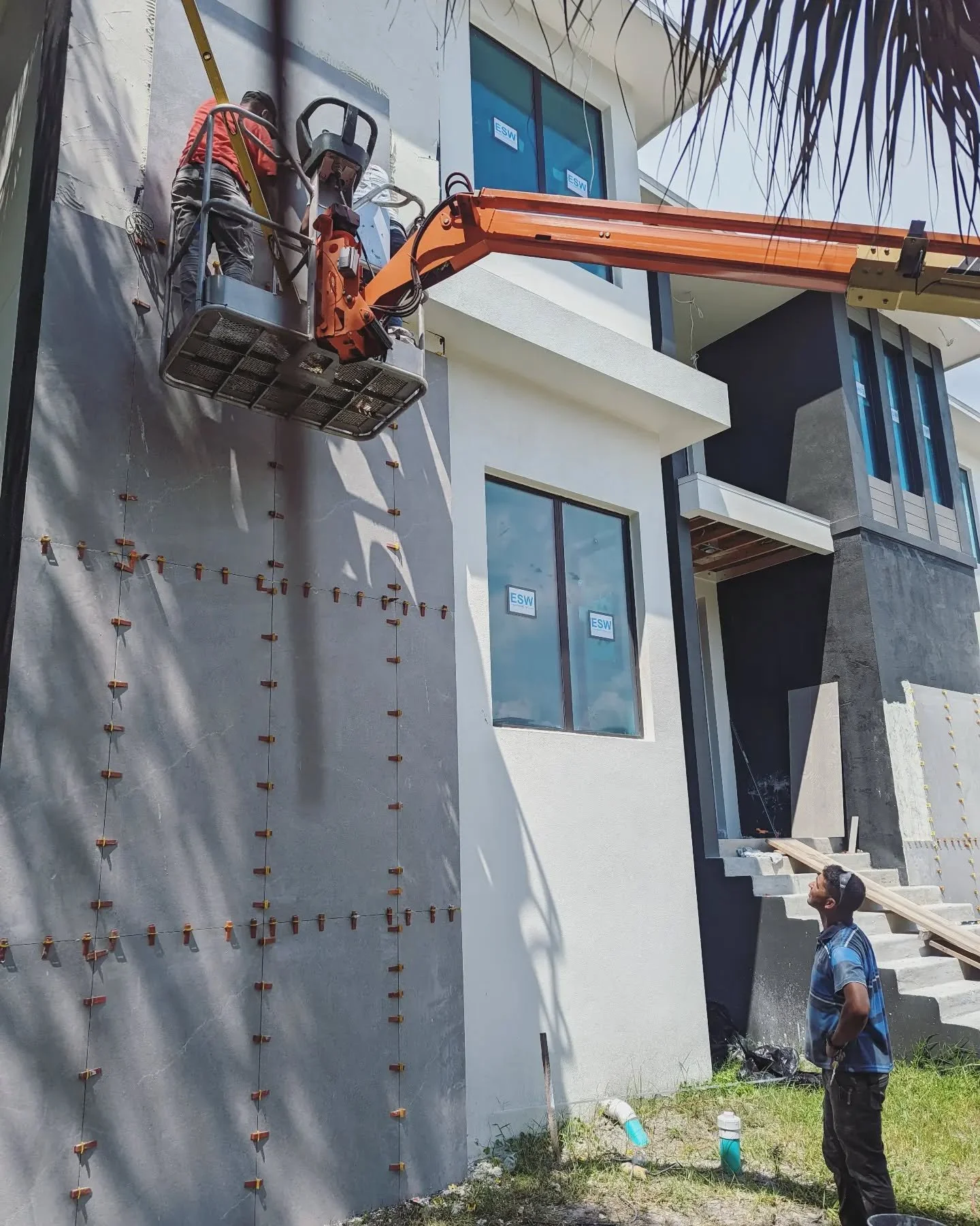 Beautiful facade in progress at our Evelyn Project. Putting the vision together piece by piece. 
#customhomes 
#luxuryhomes