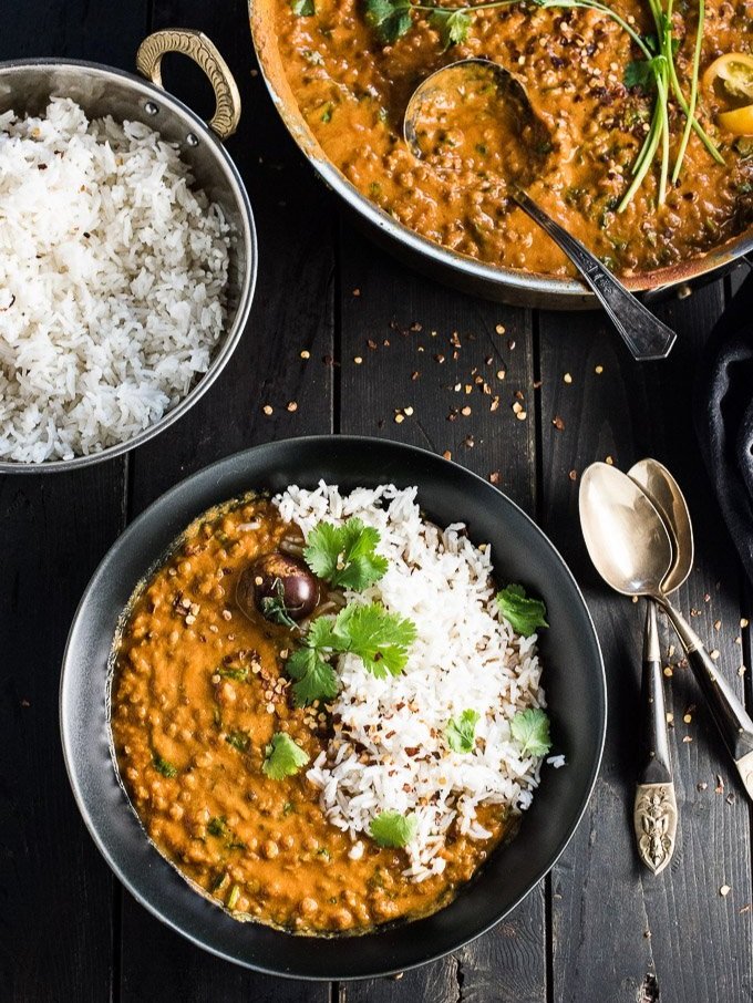 vegetarian curry with rice