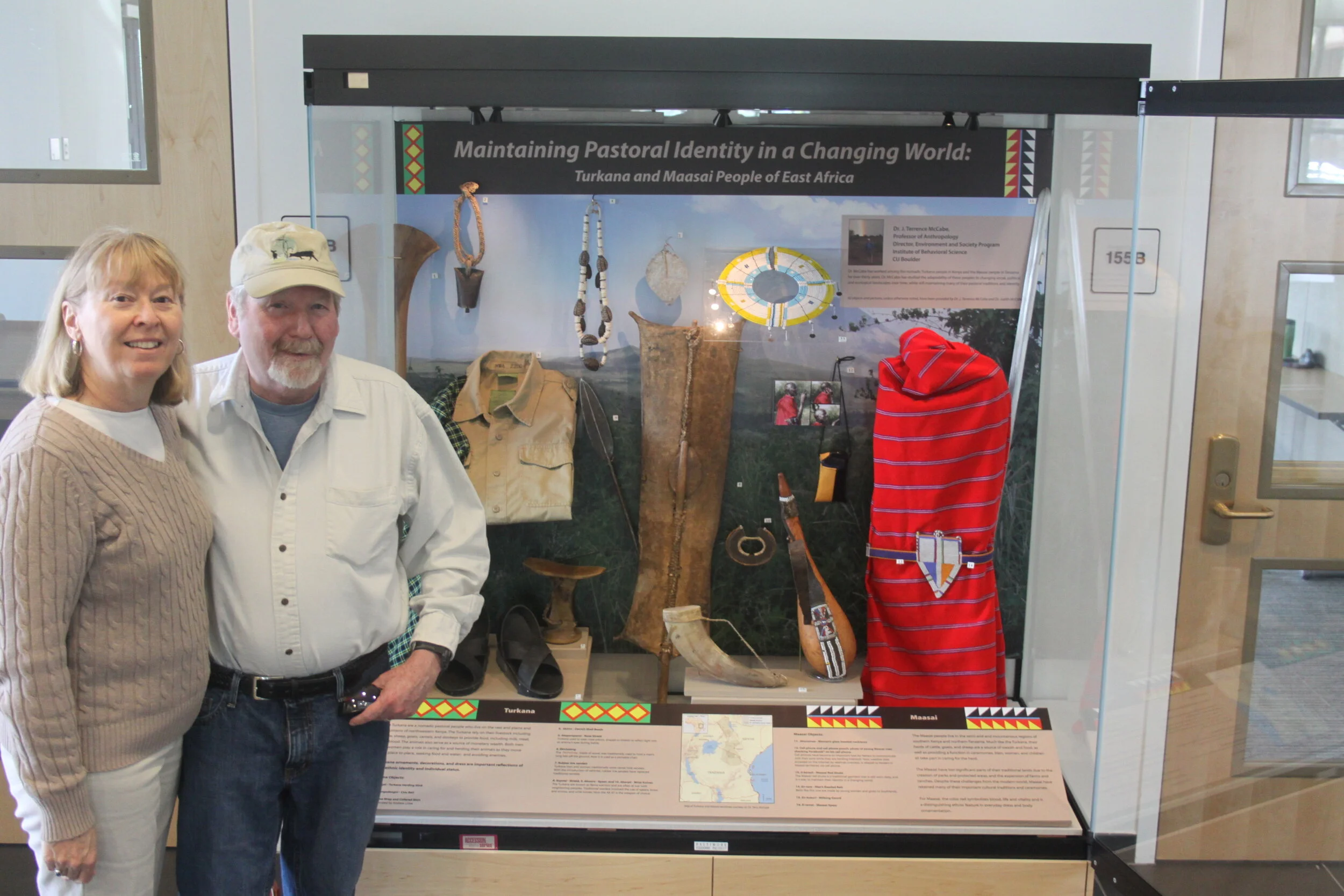 Maintaining Pastoral Identity in a Changing World, Institute of Behavioral Science Building, object curation and placement, case layout, mount making, graphic design (Dr. J. Terrence McCabe and Judith McCabe, subject matter experts) 