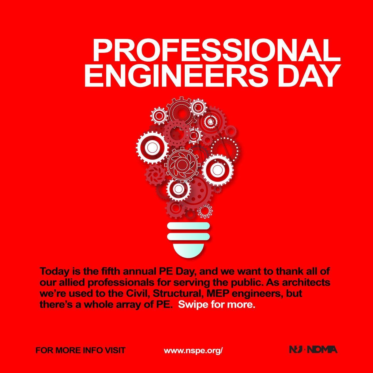 Happy Professional Engineers day to our allied professionals!!!

Can you name more than 10 engineering career paths?