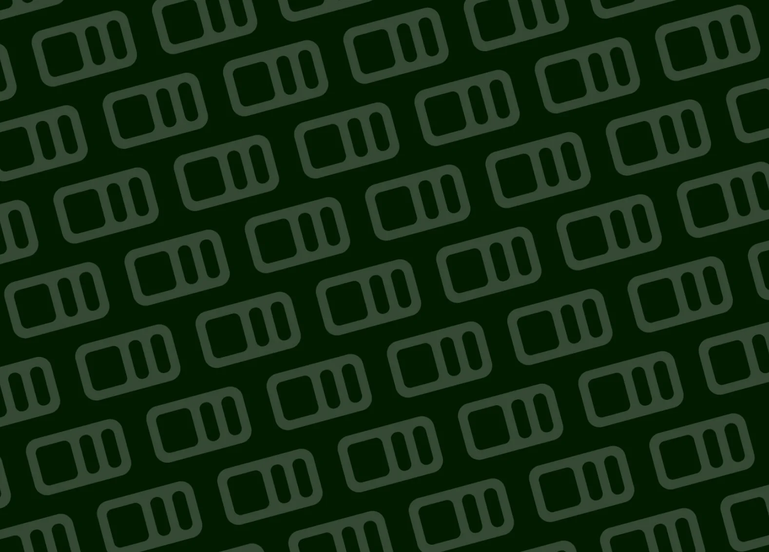 Dark green background with a pattern of lighter green rectangles and internal lines arranged diagonally.