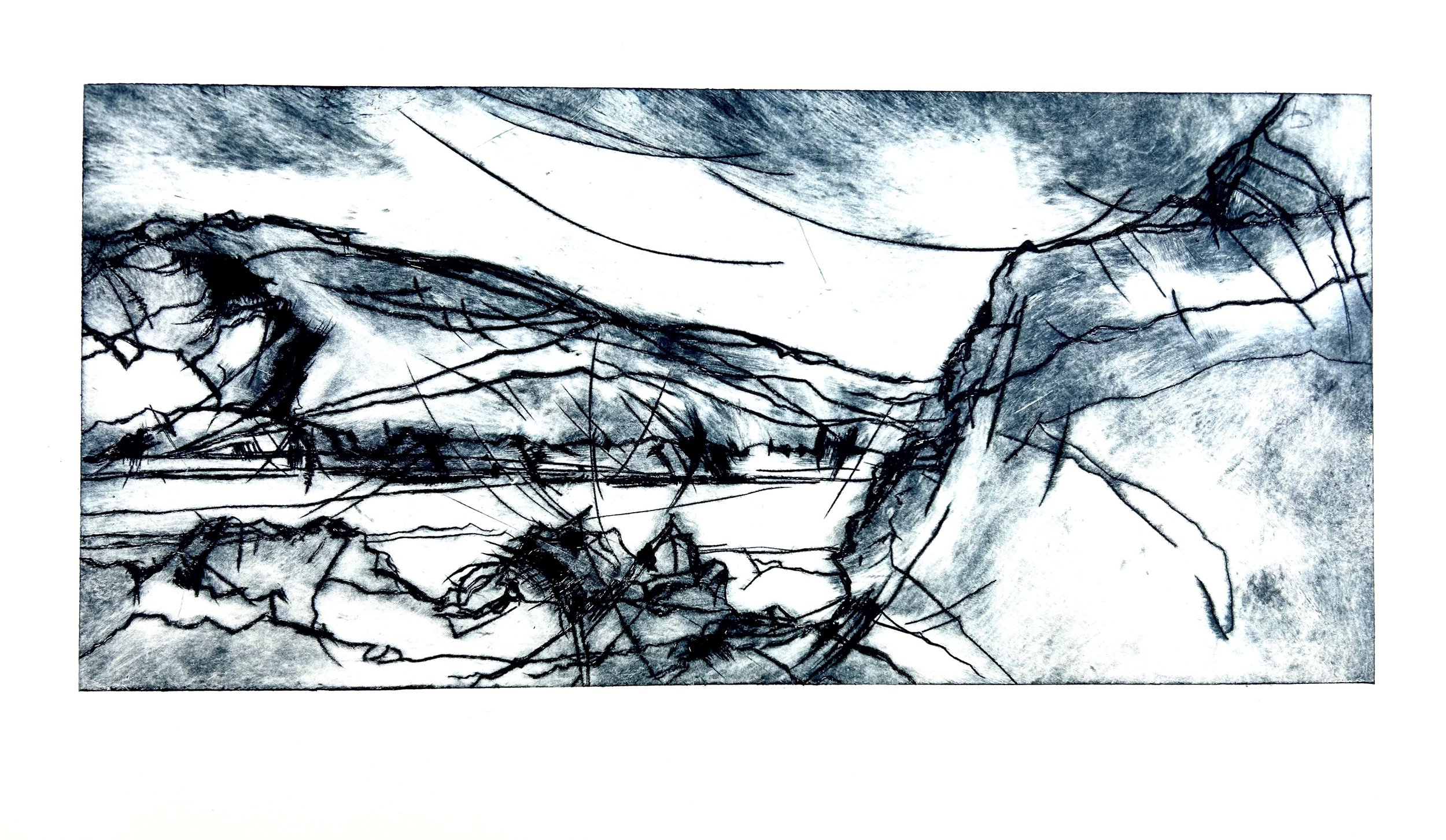 cove 2 / 150 x 250 drypoint a/p ©TrishEvans2024