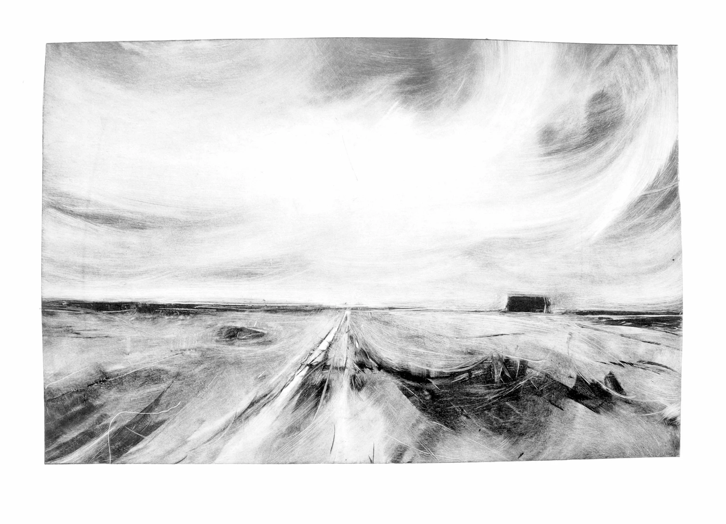 Dungeness (monoprint)