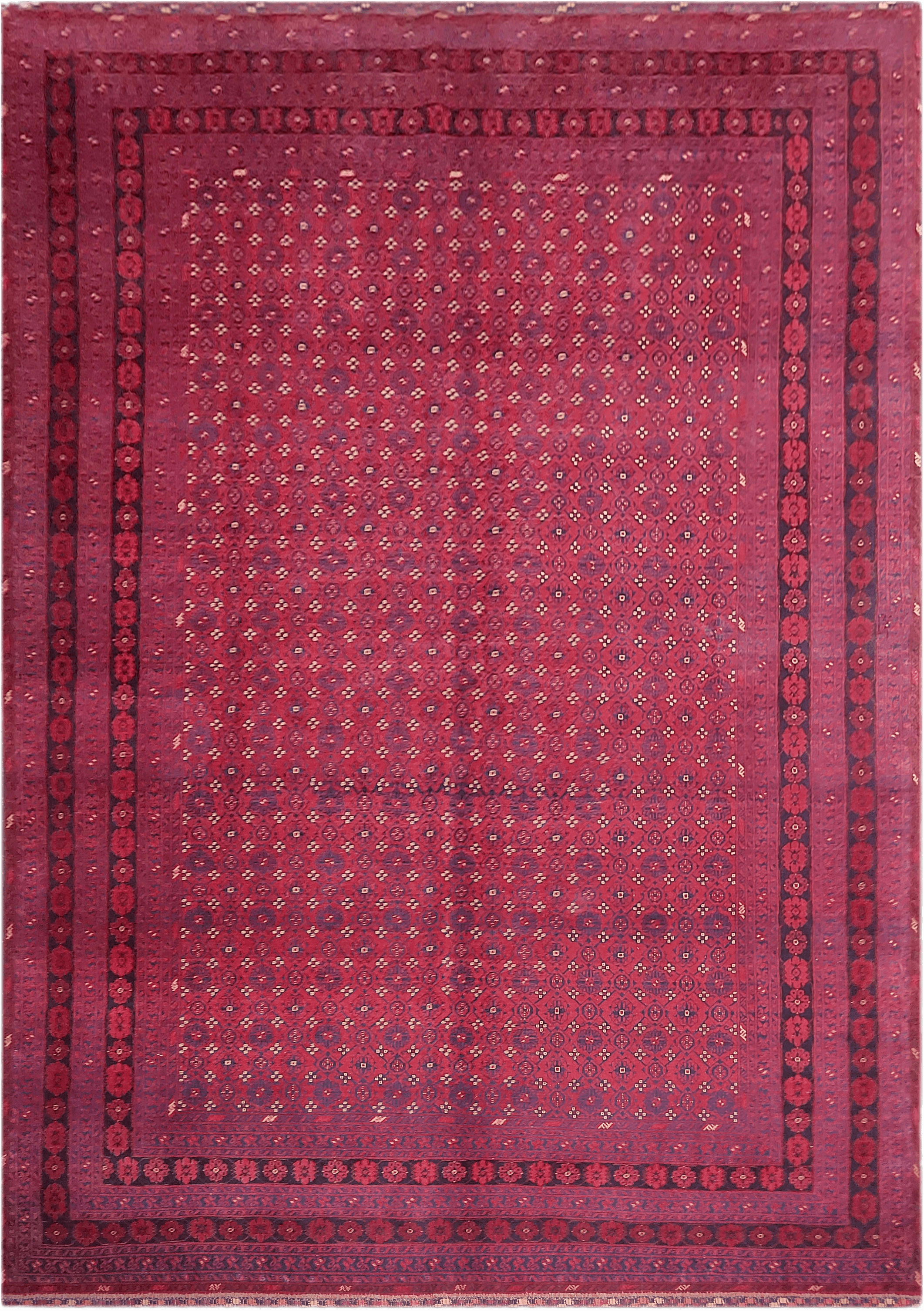 Afghan Roshnai extremely fine Pure wool pile hand knotted Rug