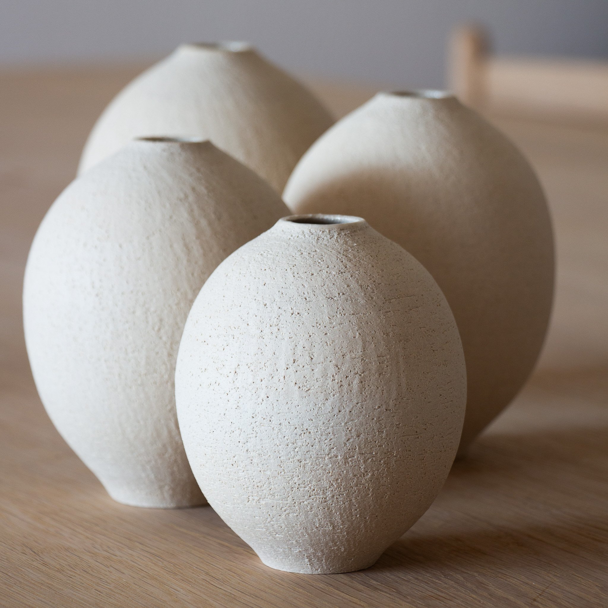 Budvase chamotted stoneware