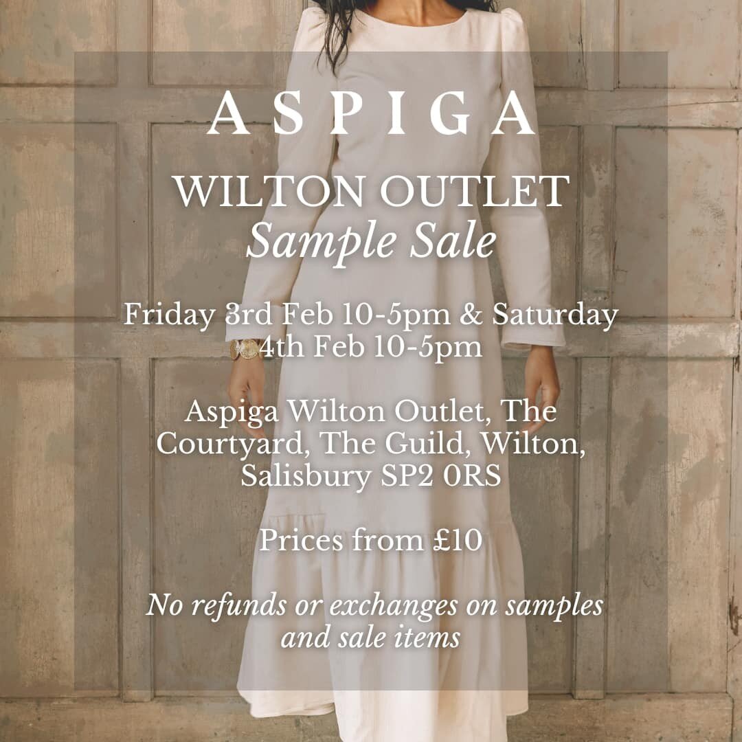@aspigalondon are running a sample sale from 10am-5pm on Friday &amp; Saturday at The Guild.

Shop samples &amp; seasonal promotions with up to 60% off, starting from as little as &pound;10!⁠
⁠
Please note there will be no refunds or exchanges on sam