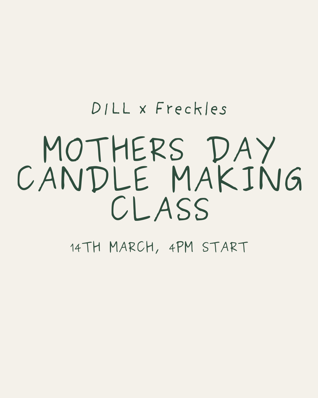 Candle Making Class | 14th March | Freckles