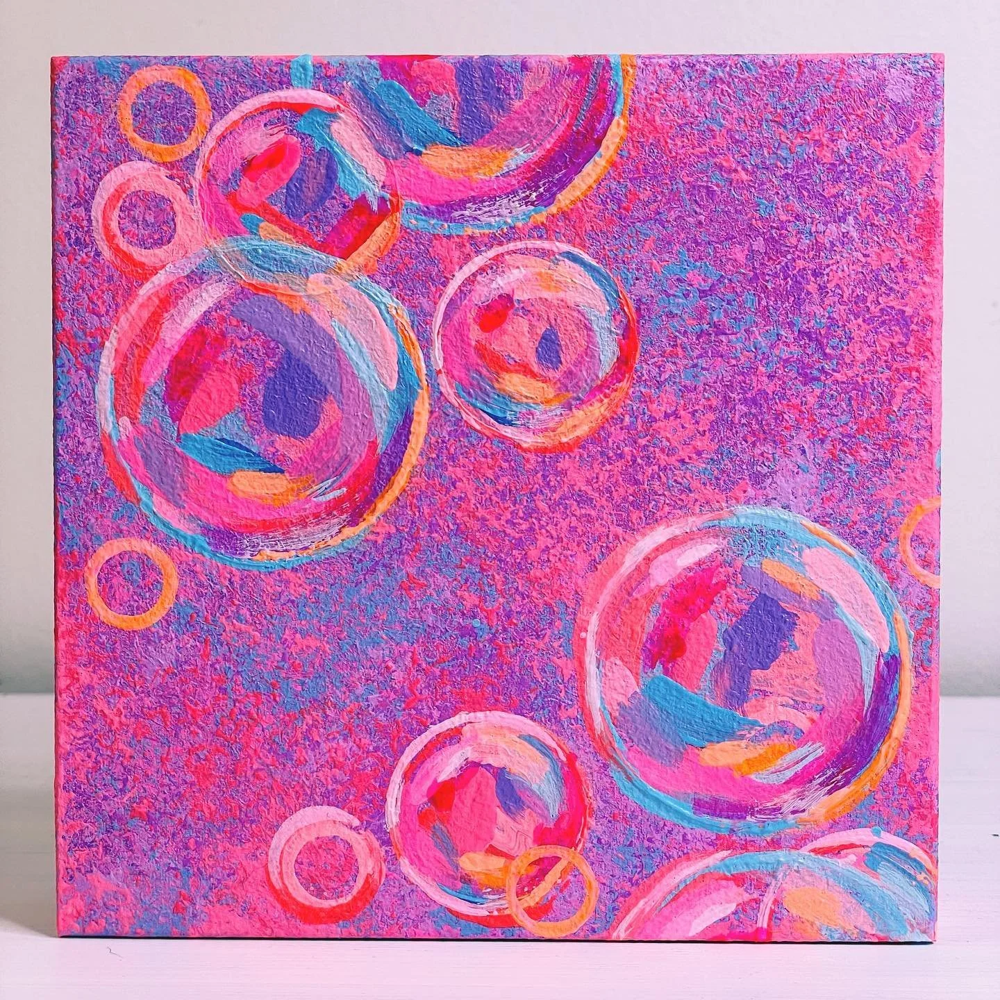 Today&rsquo;s reminder to never let anyone burst your bubble! 🫧

This little bubbly cutie is part of my &ldquo;Popped&rdquo; series. I really love the texture in this collection. Let me know what you think below! Have a beautiful day bubble friends!