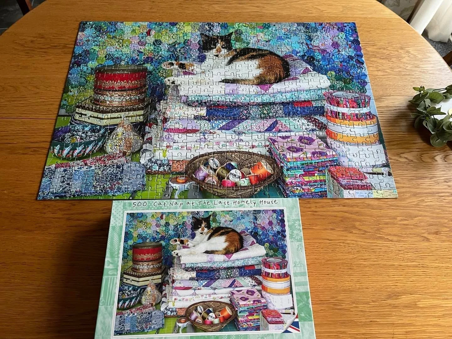 Lovely Christmas present completed in 3hrs Oh I do love a good puzzle challenge Thank you  @https://www.instagram.com/kateatthelasthomelyhouse/  #thelasthomelyhousepuzzle2024  #quilting #cats #boxingday #2024
