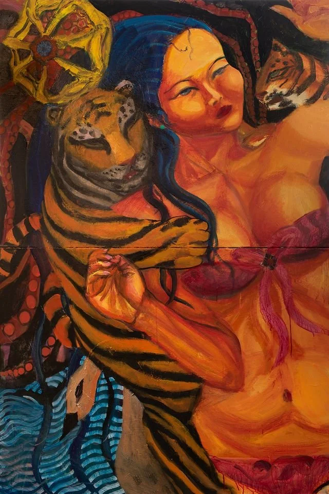 Beauty and Cubs Run Away From the Creepy Spider by Chunbum Park